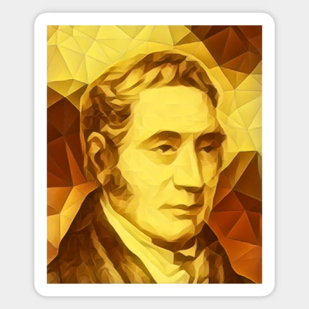 George Stephenson Golden Portrait | George Stephenson Artwork 9 Magnet by JustLit